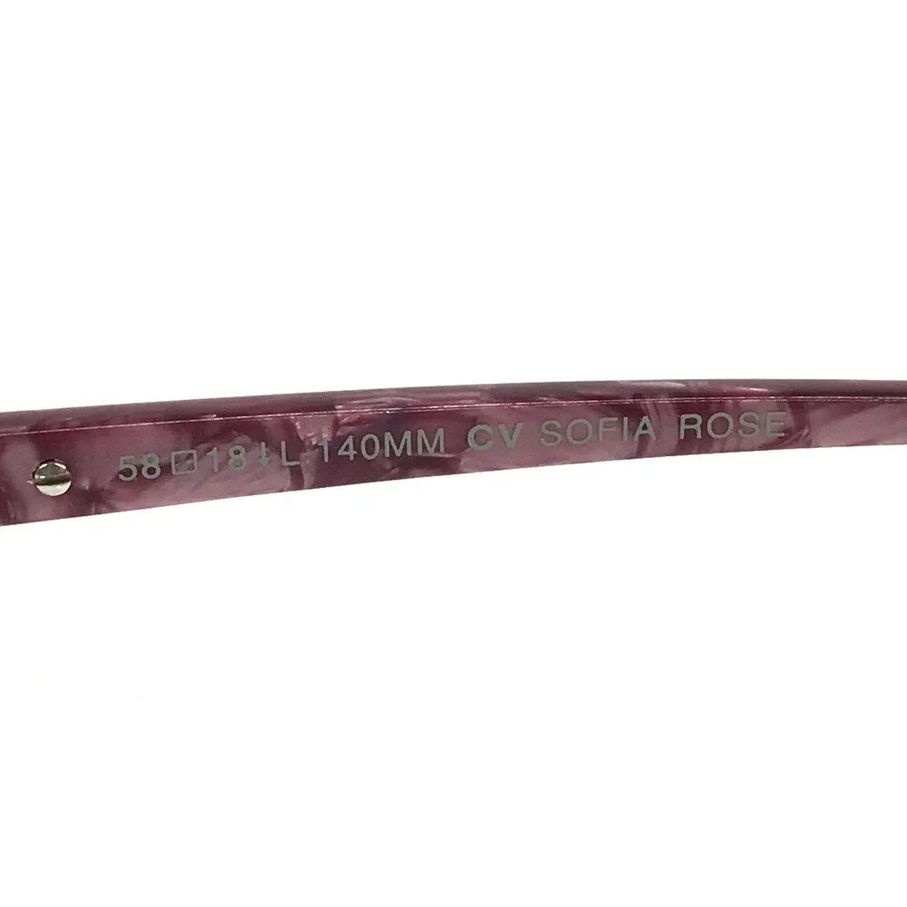 Clear Vision Eyeglasses Frames SOFIA ROSE Pink Purple Oval Half Rim 58-18-140